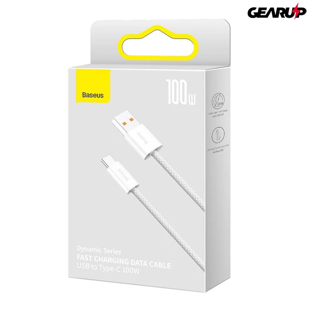 Kép 4/5 - Baseus Dynamic Series USB/USB-C kábel 100W 2m (fehér)