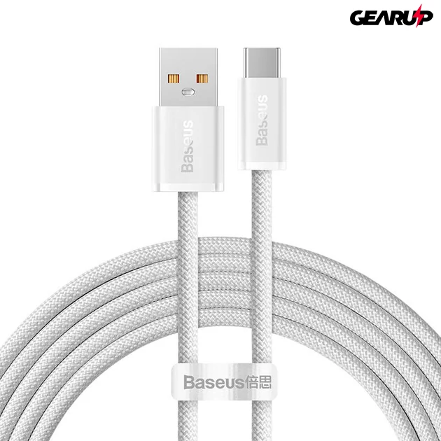 Kép 1/5 - Baseus Dynamic Series USB/USB-C kábel, 100W, 2m (fehér)