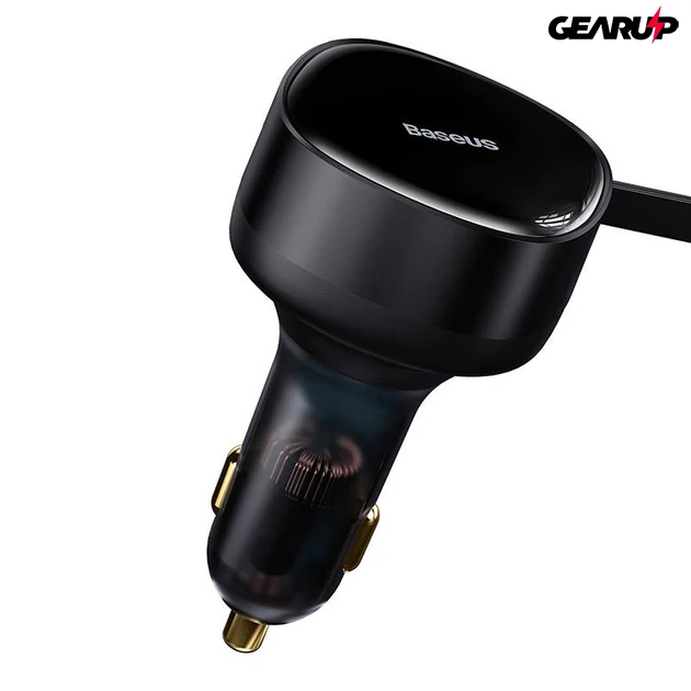 Kép 4/5 - Baseus Enjoyment autós töltő + 2 USB-C kábel + Lightning 3A, 30W (fekete)