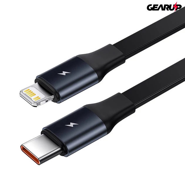 Kép 3/5 - Baseus Enjoyment autós töltő + 2 USB-C kábel + Lightning 3A, 30W (fekete)