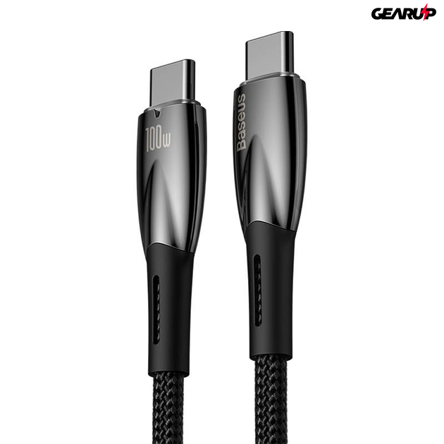 Baseus Glimmer USB-C/USB-C kábel 100W 2m (fekete)