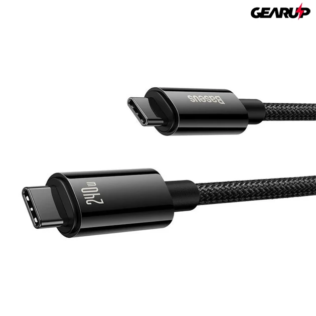 Kép 3/7 - Baseus Tungsten Gold USB-C-USB-C kábel, 240W, 1 m (fekete)