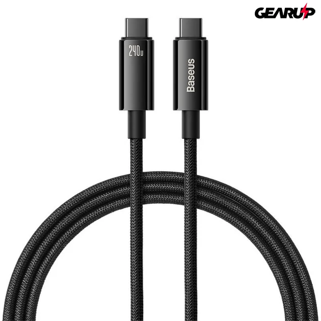 Kép 4/7 - Baseus Tungsten Gold USB-C-USB-C kábel, 240W, 1 m (fekete)
