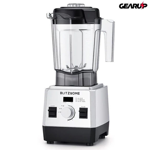 Kép 1/6 - BlitzHome BH-207C 6 pengés asztali turmixgép 3 programmal és 7 fokozatú szabályzással, utazó palackkal - 1600W