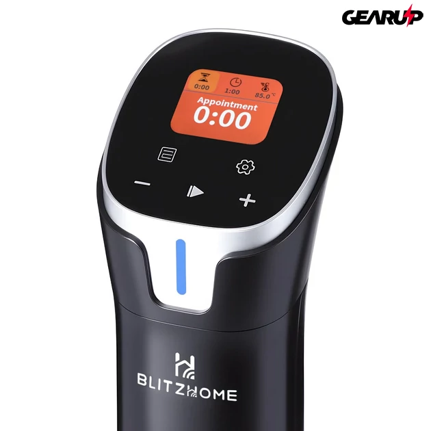 Kép 3/8 - BlitzHome SV2401C okos sous vide rúd színes érintőkijelzővel, ±0,5°C, 99 órás időzítő, 24 órás előbeállítás - 1100W