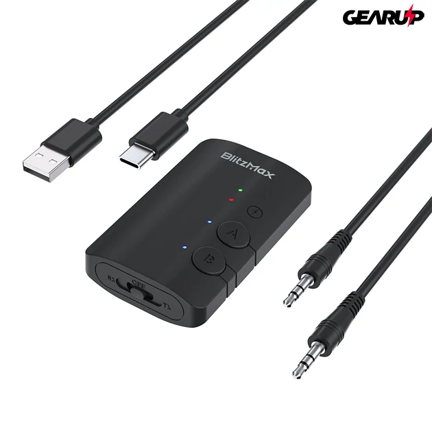 Kép 2/2 - BlitzMax BM-LE505 állítható adó-vevő bluetooth transzmitter Kép 2/2 - BlitzMax BM-LE505 állítható adó-vevő bluetooth transzmitter