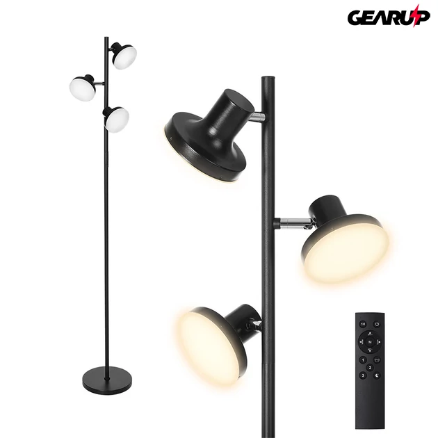 Kép 3/8 - BlitzWill 3 fejes, energiatakarékos LED állólámpa mágneses távirányítóval, memória funkcióval, állítható fényerő és színhőmérséklettel Kép 3/8 - BlitzWill 3 fejes, energiatakarékos LED állólámpa mágneses távirányítóval, memória funkcióval, állítható fényerő és színhőmérséklettel