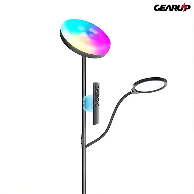 Kép 1/2 - BlitzWill BWL-FL6 energiatakarékos állólámpa olvasókarral, távirányítóval, memória funkcióval, állítható fényerő és színhőmérséklettel - 36W