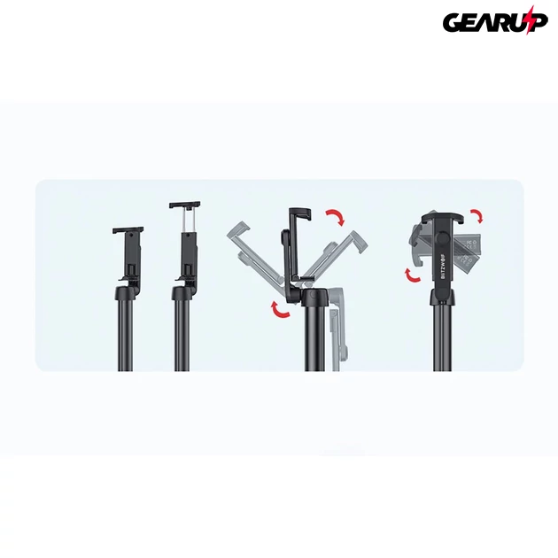 Kép 9/12 - BlitzWolf BW-BS10 Plus multifunkcionális selfie bot (fekete)