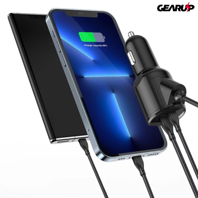 Kép 3/7 - BlitzWolf® BW-BC3: Bluetooth 5.0 FM transzmitter és töltő, 30W PD + 18W QC3.0 USB