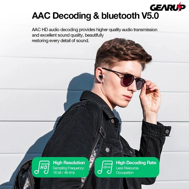 Kép 6/6 - BlitzWolf® BW-FYE18: TWS Bluetooth V5.0 vezeték nélküli fülhallgató