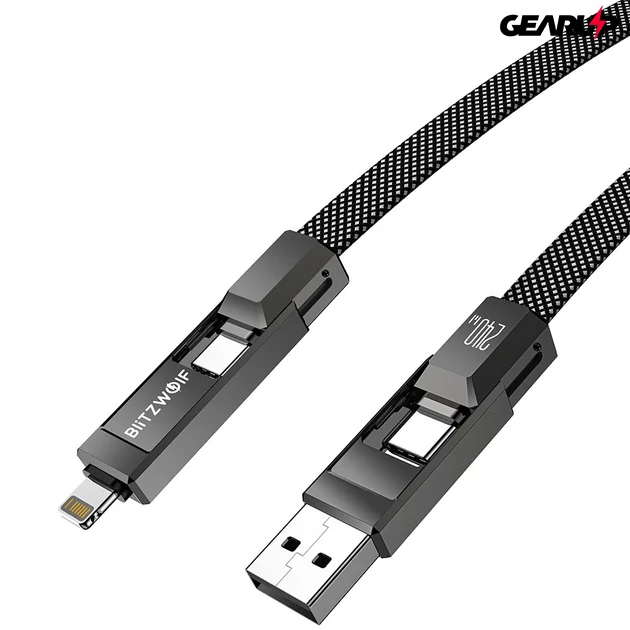 Kép 3/5 - BlitzWolf BW-HDC7 4 az 1-ben prémium fonott gyorstöltő és adatkábel 240W - 1,2 m Kép 3/5 - BlitzWolf BW-HDC7 4 az 1-ben prémium fonott gyorstöltő és adatkábel 240W - 1,2 m