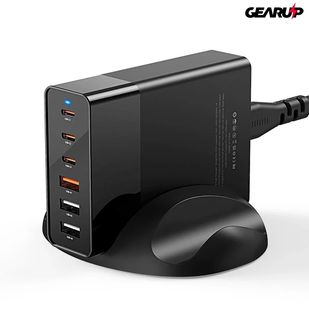 Kép 2/7 - BlitzWolf® BW-S25: 75W teljesítményű 6 kimeneti portos töltőállomás