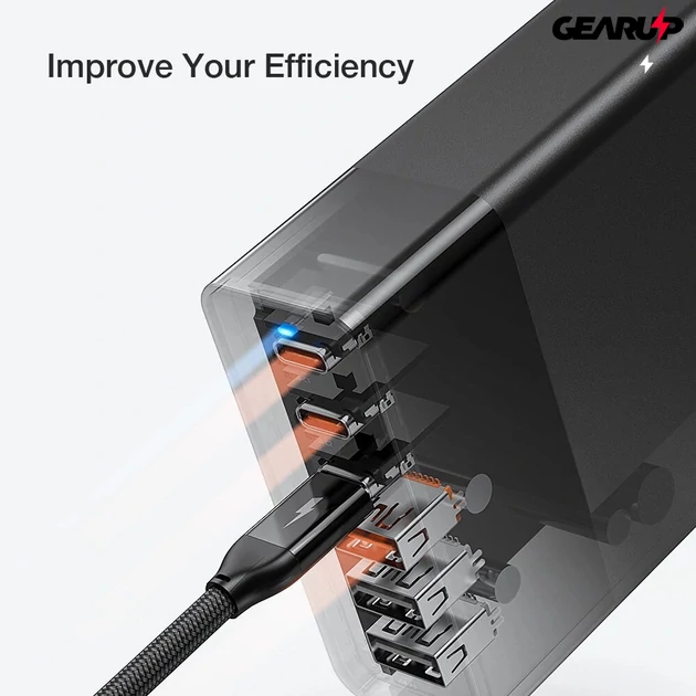 Kép 3/7 - BlitzWolf® BW-S25: 75W teljesítményű 6 kimeneti portos töltőállomás