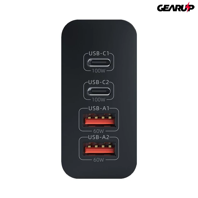 Kép 2/3 - BlitzWolf BW-S29 120W teljesítményű 4 kimeneti portos gyorstöltő adapter