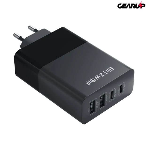 Kép 3/3 - BlitzWolf BW-S29 120W teljesítményű 4 kimeneti portos gyorstöltő adapter