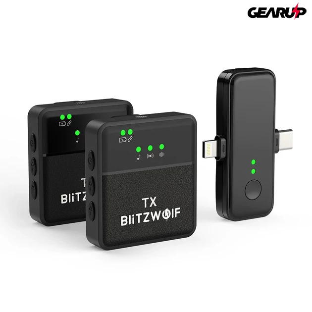 Kép 1/3 -  BlitzWolf BW-SX31 vezeték nélküli csíptetős mikrofon Kép 1/3 -  BlitzWolf BW-SX31 vezeték nélküli csíptetős mikrofon