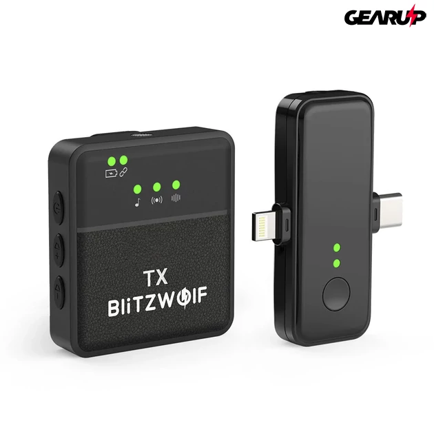 Kép 3/3 -  BlitzWolf BW-SX31 vezeték nélküli csíptetős mikrofon