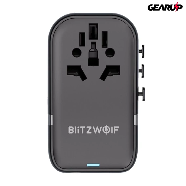 Kép 3/4 - BlitzWolf BW-TA2 5 az 1-ben univerzális utazóadapter - 100W Kép 3/4 - BlitzWolf BW-TA2 5 az 1-ben univerzális utazóadapter - 100W