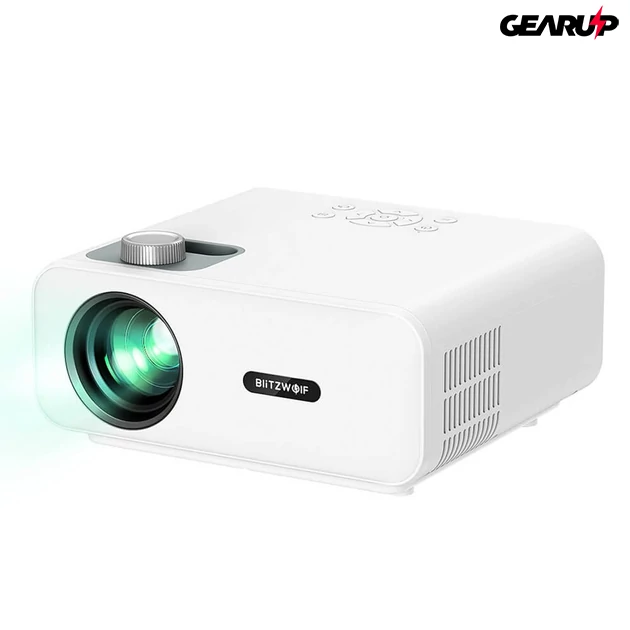 Kép 1/6 - BlitzWolf BW-V5 1080p házimozi LED projektor, 9000 lumen, beépített hangszóróval