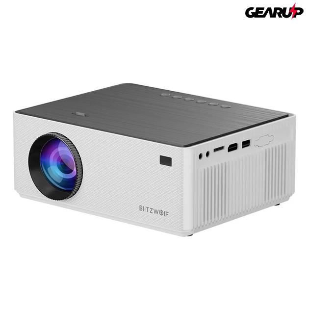 Kép 1/3 - BlitzWolf BW-V8 1080p Androidos házimozi projektor telefonos kijelző tükrözéssel, távirányítóval és beépített hangszóróval