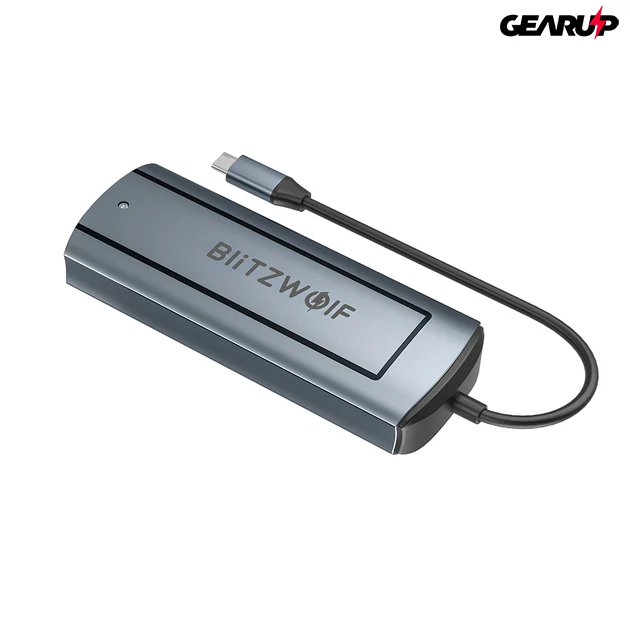 Kép 4/5 - BlitzWolf® BW-NEO-TH13 6 az 1-ben dokkoló állomás - Ezüst