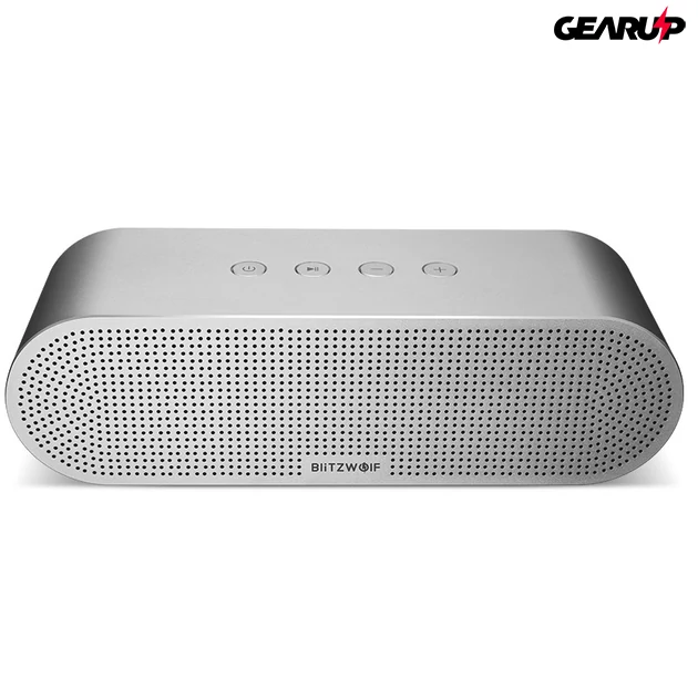 Kép 2/5 - BlitzWolf® BW-AS1: 5200mAh Double Driver vezeték nélküli Bluetooth hangszóró beépített mélynyomóval (20W)