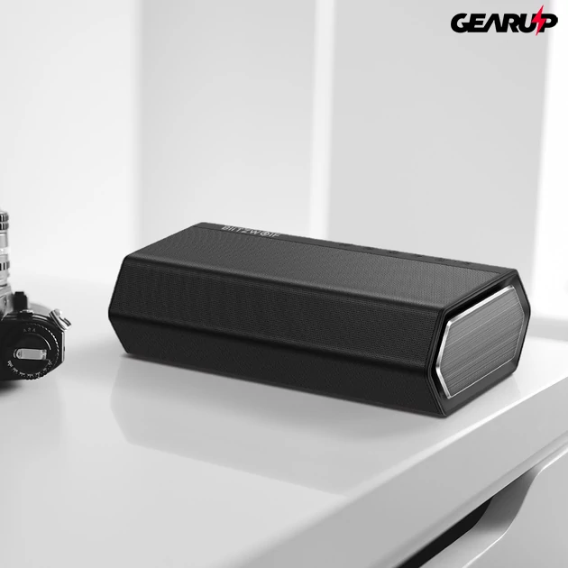 Kép 6/8 - BlitzWolf® BW-AS2: 5200mAh Double Driver vezeték nélküli Bluetooth hangszóró beépített mélynyomóval (40W)