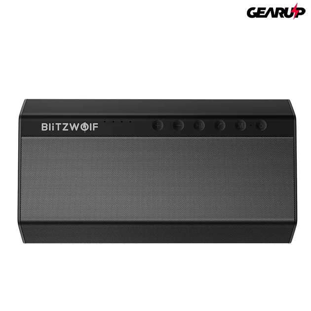 Kép 5/8 - BlitzWolf® BW-AS2: 5200mAh Double Driver vezeték nélküli Bluetooth hangszóró beépített mélynyomóval (40W)
