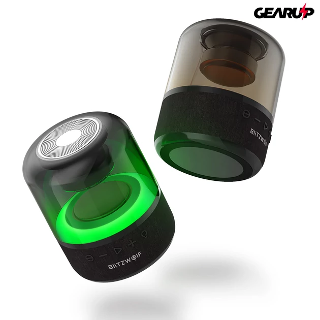 Kép 5/5 - BlitzWolf® BW-AS4: 2000mAh vezeték nélküli Bluetooth hangszóró beépített világítással (20W)