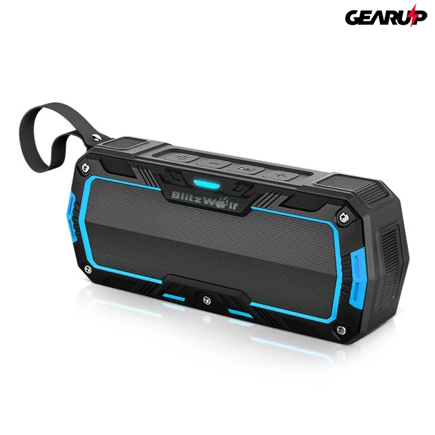 Kép 3/4 - BlitzWolf® BW-F3: vízálló/ hordozható vezeték nélküli bluetooth hangszóró (2*5W)