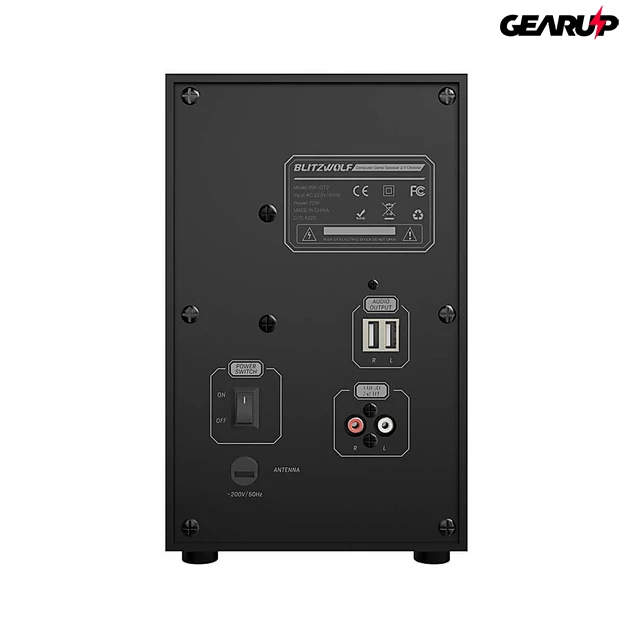 Kép 3/5 - BlitzWolf® BW-GT2: hangrendszer - 2.1 / 20 W teljesítmény - Fekete