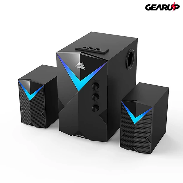 Kép 1/5 - BlitzWolf® BW-GT2: hangrendszer - 2.1, 20 W teljesítmény - Fekete 1