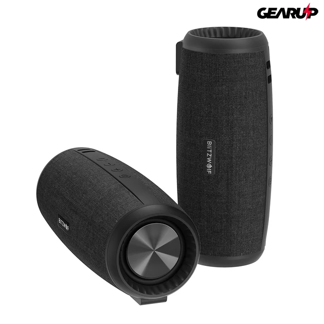 Kép 7/10 - BlitzWolf® BW-WA1: 1200mAh vezeték nélküli Bluetooth hangszóró 360 fokos térhangzással (12W)