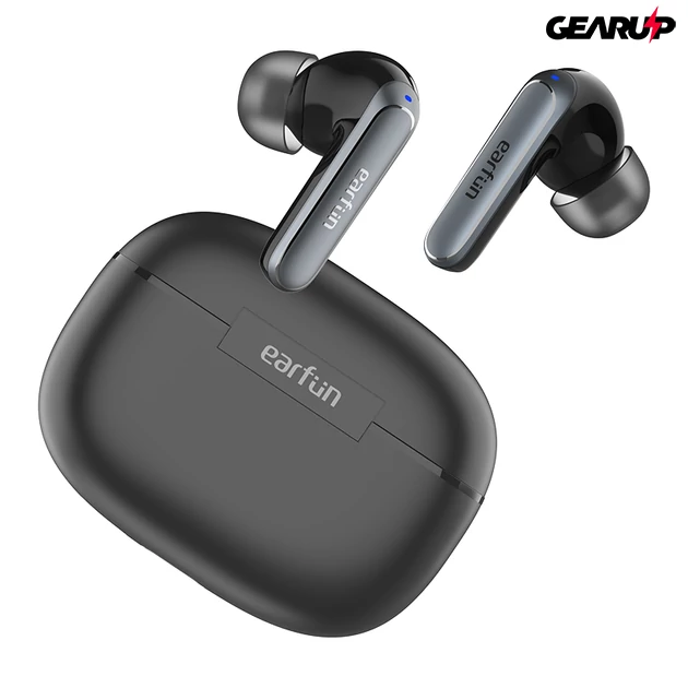 Kép 3/8 - EarFun Air 2 teljesen vezeték nélküli Hi-Res fülhallgató, 4 mikrofonnal, IPX7 - Fekete