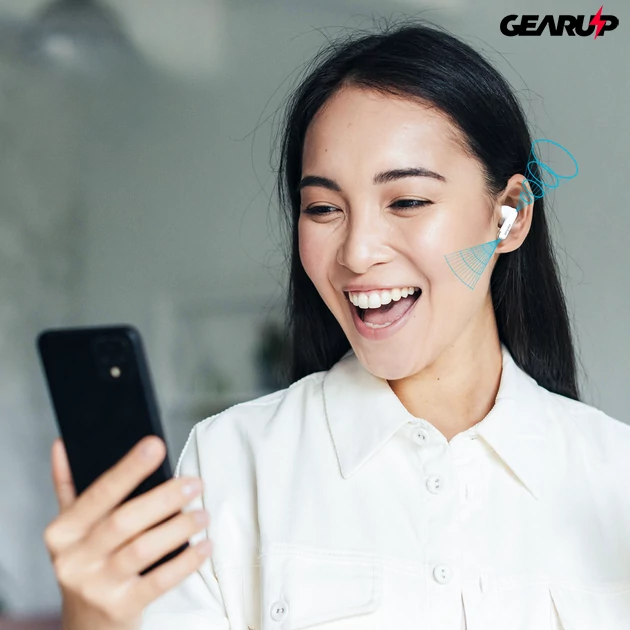 Kép 4/5 - EarFun Air Mini 2 vezeték nélküli könnyű és mini fülhallgató, fehér (TW203)