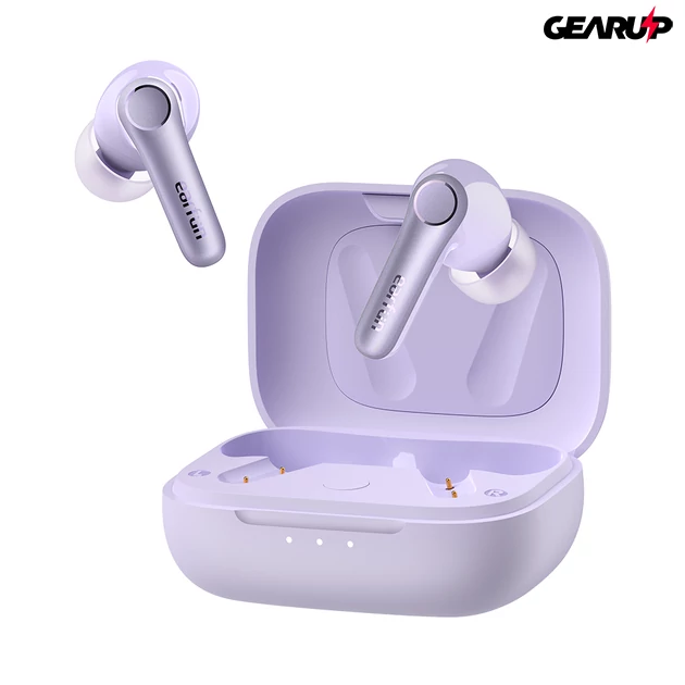 Kép 1/3 - EarFun Air Pro 4 teljesen vezeték nélküli fülhallgató zajszűréssel, 6 beépített mikrofonnal, 52 órás lejátszási idővel - Lila (TW600-V)