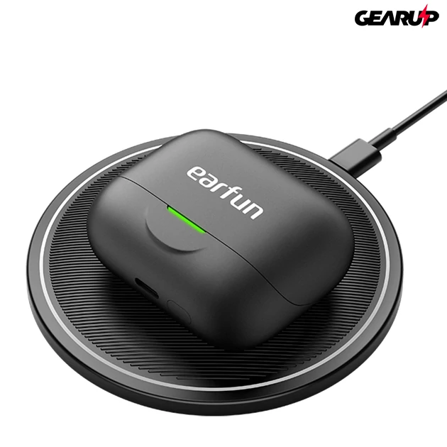 Kép 5/12 - EarFun Air Pro 4+ teljesen vezeték nélküli fülhallgató, dupla hangszóró, Bluetooth 6.0 - Fekete