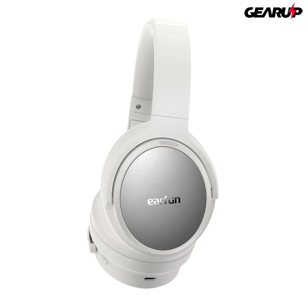 Kép 4/5 - Earfun Tune Pro vezetéknélküli zajszűréses dupla hangszórós fejhallgató, 120 órás üzemidővel és színház üzemmóddal - Fehér