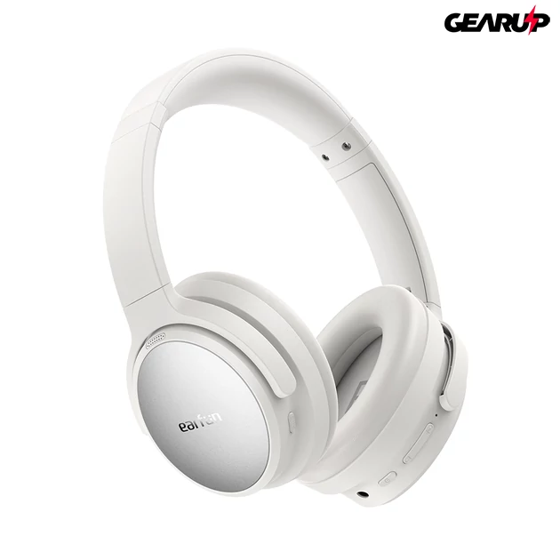 Kép 1/5 - Earfun Tune Pro vezetéknélküli zajszűréses dupla hangszórós fejhallgató, 120 órás üzemidővel és színház üzemmóddal - Fehér