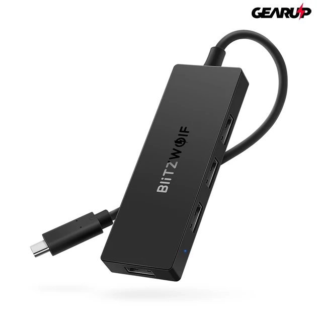 Kép 1/6 - BlitzWolf® BW-TH3: 4 az 1-ben USB 3.0 Type-C elosztó HUB OTG funkcióval 1