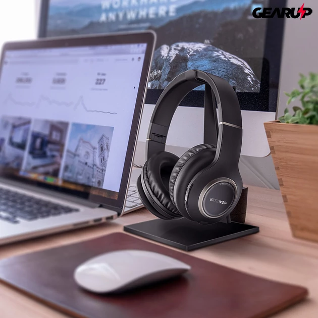 Kép 2/10 - BlitzWolf® BW-HP0: vezeték nélküli Bluetooth sport fejhallgató beépített mikrofonnal