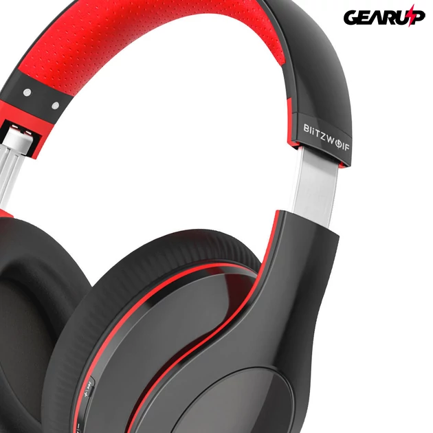 Kép 3/8 - BlitzWolf® BW-HP1: vezeték nélküli Bluetooth fejhallgató beépített mikrofonnal