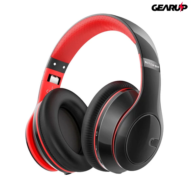 Kép 1/8 - BlitzWolf® BW-HP1: vezeték nélküli Bluetooth fejhallgató beépített mikrofonnal 1