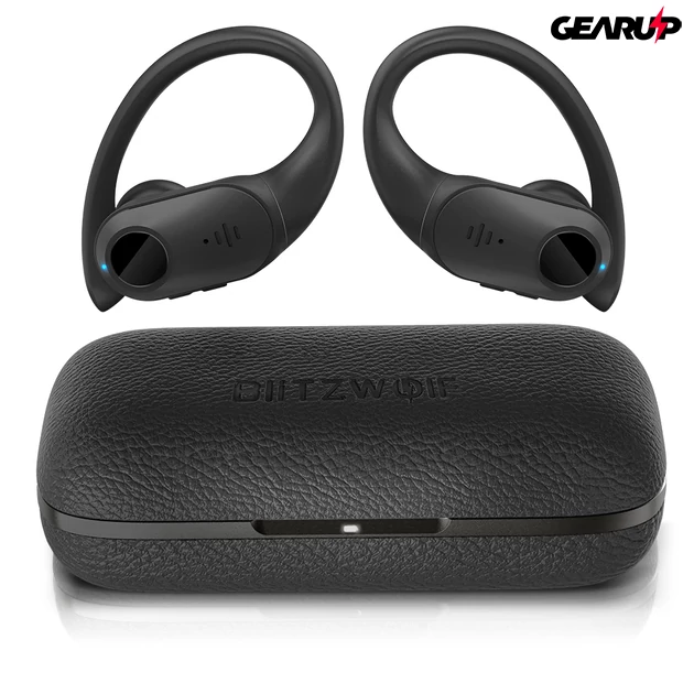 Kép 1/5 - BlitzWolf® BW-FYE10: teljesen vezeték nélküli Dynamic Driver fülhallgató bőr töltődobozzal 1