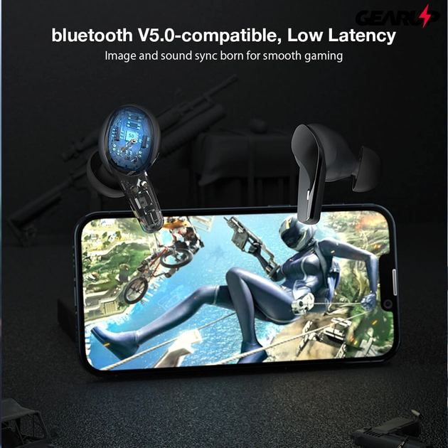 Kép 5/5 - BlitzWolf® BW-FYE15 TWS Bluetooth V5.0 fülhallgató alacsony késleltetés