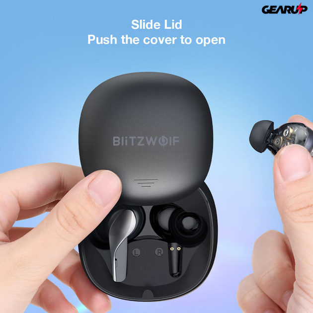 BlitzWolf® BW-FYE15 TWS Bluetooth V5.0 fülhallgató csúsztatható fedéllel