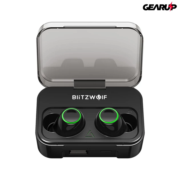Kép 2/7 - BlitzWolf® BW-FYE3S: vezeték nélküli prémium fülhallgató digitális kijelzővel (2600 mAh / IPX6)