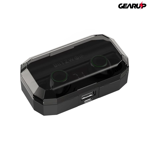 Kép 4/7 - BlitzWolf® BW-FYE3S: vezeték nélküli prémium fülhallgató digitális kijelzővel (2600 mAh / IPX6)