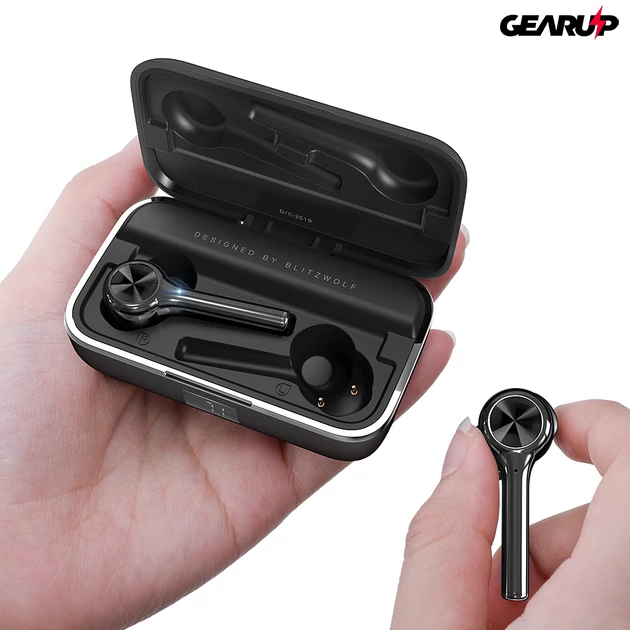 Kép 8/12 - BlitzWolf® BW-FYE6: vezeték nélküli grafén fülhallgató digitális kijelzővel és mikrofonnal (IPX6)